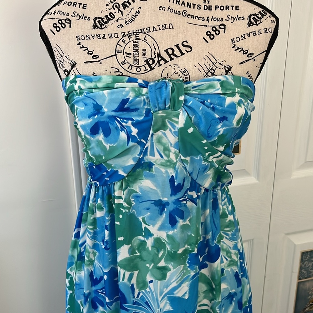 Grace Karin Blue and Green Floral Maxi Dress - Picture 11 of 16